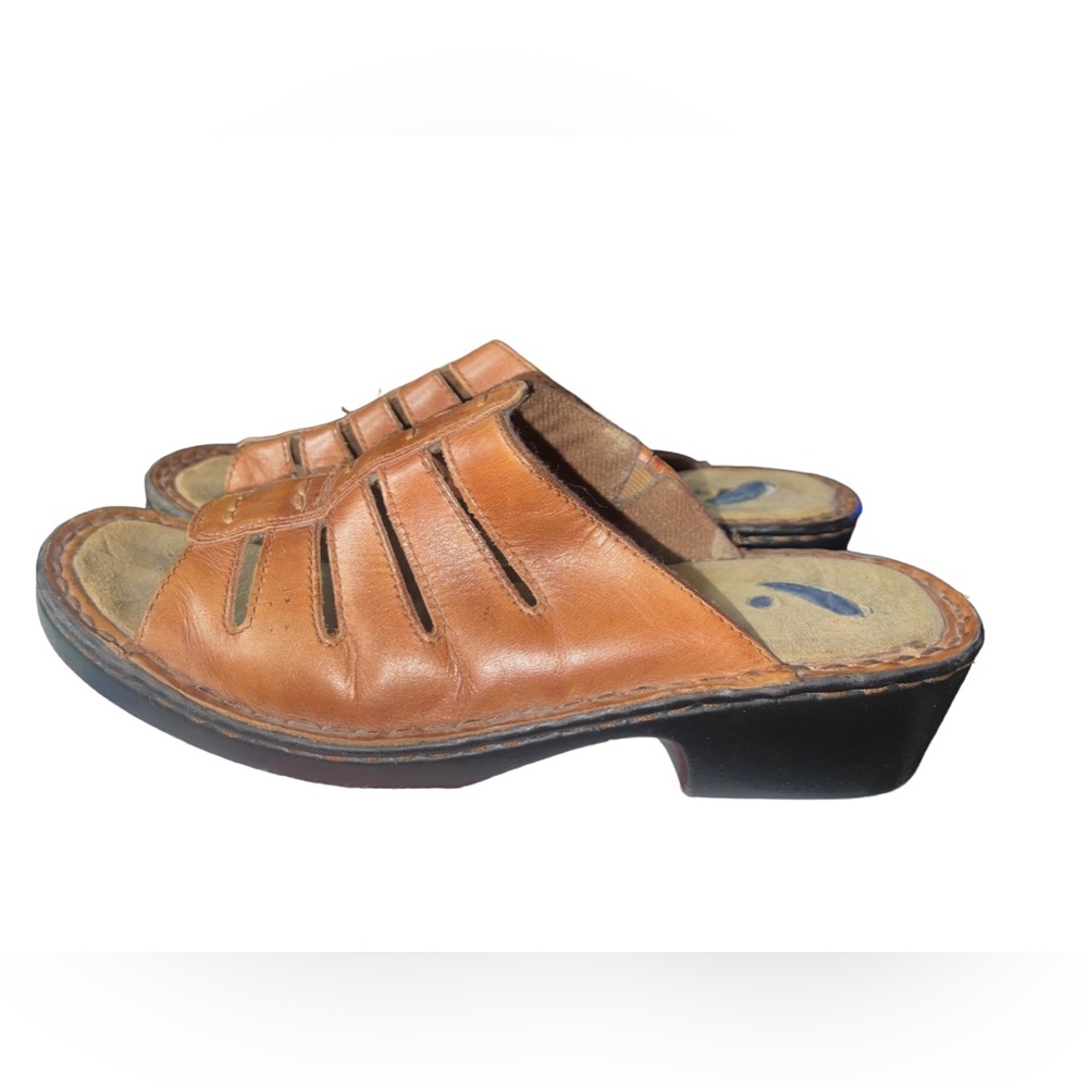 Dr. Scholl's Michelle Advanced‎ Comfort Womens Leather Cushioned Slides Size 7